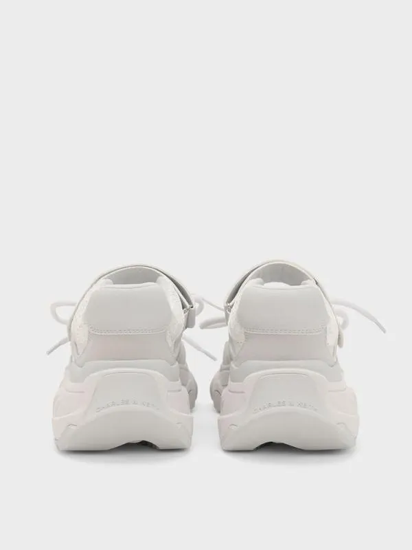 Women Gaskell Lace Mary Jane Sneakers 8211 White CHARLES and KEITH Sneakers