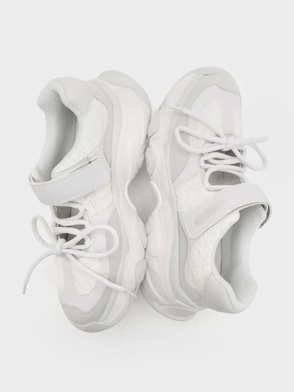 Women Gaskell Lace Mary Jane Sneakers 8211 White CHARLES and KEITH Sneakers