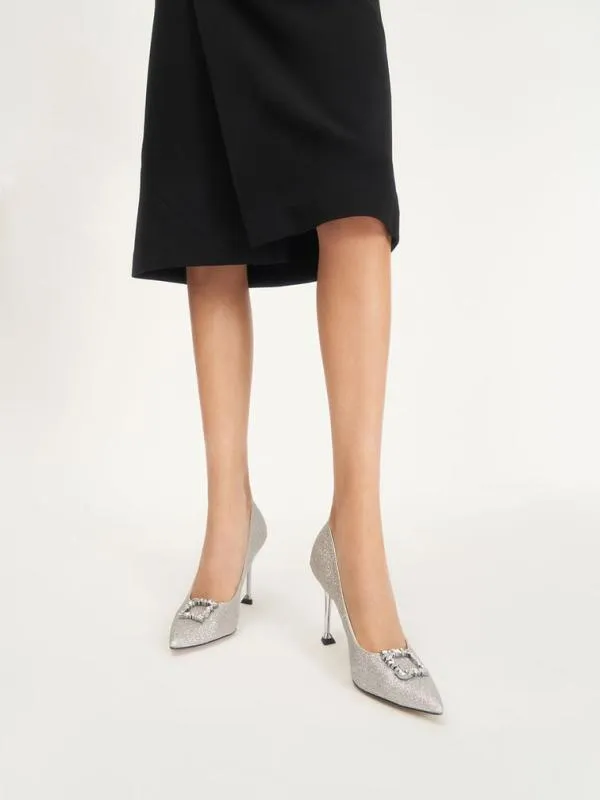Women Glitter GemEmbellished Pumps 8211 Silver CHARLES and KEITH Heels Women Glitter GemEmbellished Pumps 8211 Silver CHARLES and KEITH Heels