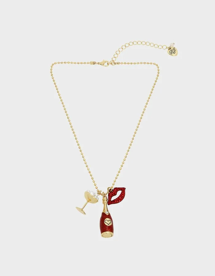 Women GOING ALL OUT LIPS NECKLACE RED Betsey Johnson Women GOING ALL OUT LIPS NECKLACE RED Betsey Johnson