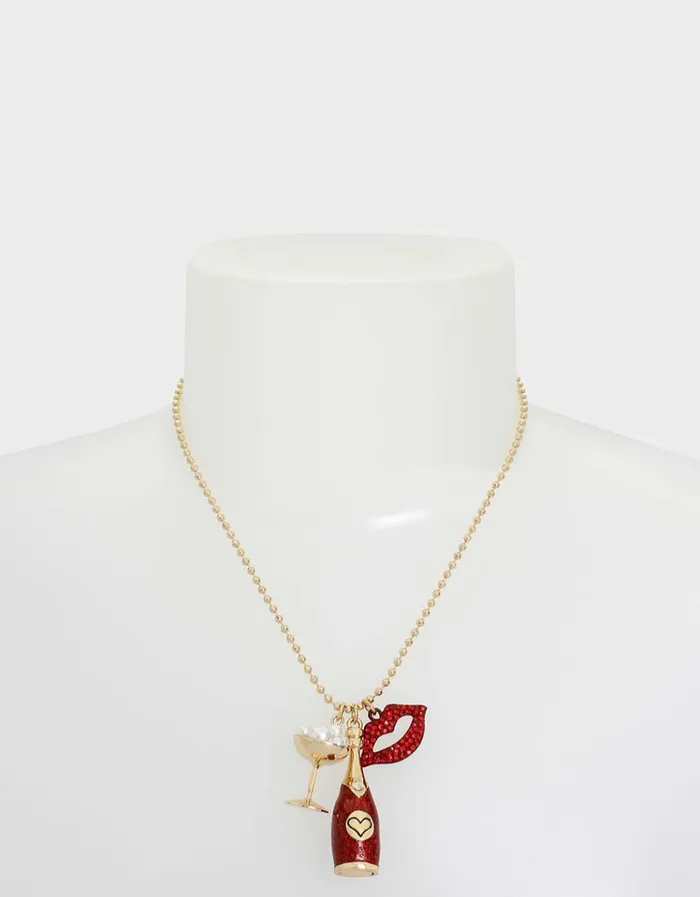 Women GOING ALL OUT LIPS NECKLACE RED Betsey Johnson Women GOING ALL OUT LIPS NECKLACE RED Betsey Johnson