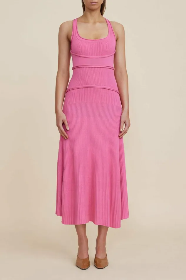 Women GREENWOOD MIDI DRESS Peony Pink Acler Sale