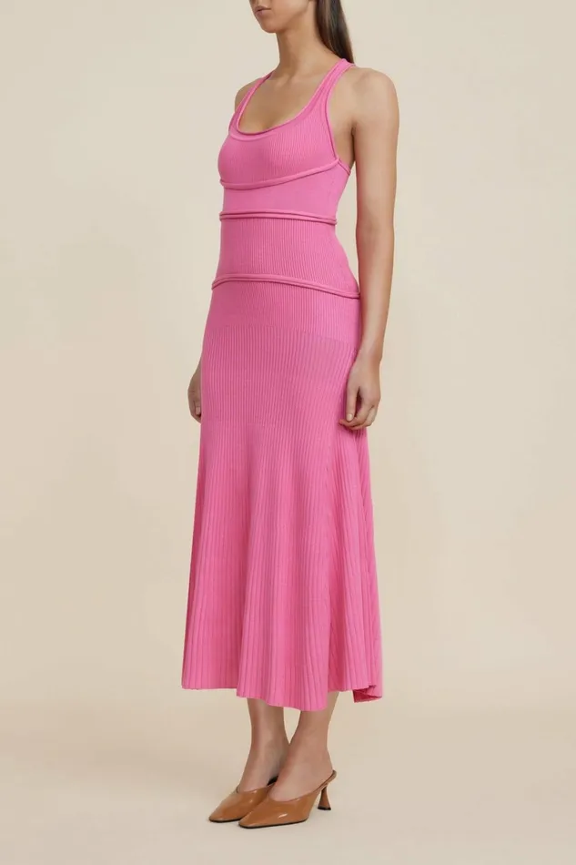 Women GREENWOOD MIDI DRESS Peony Pink Acler Sale