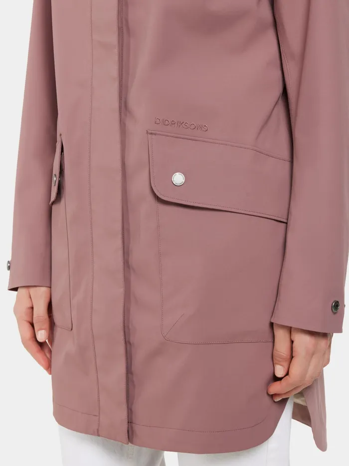Women Gwen Parka Faded Wine Didriksons Spring Jackets