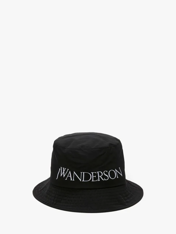 Women HATS JW Anderson BUCKET HAT WITH LOGO Black