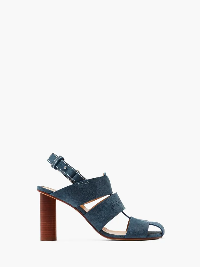 Women Heels JW Anderson SUEDE HEELED FISHERMAN SANDALS Blue