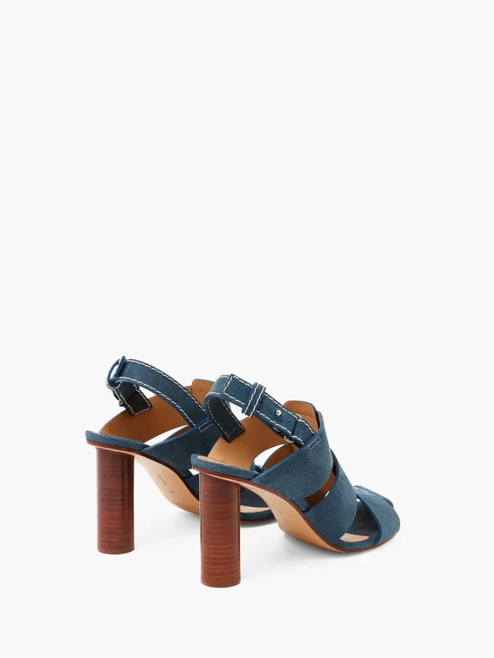 Women Heels JW Anderson SUEDE HEELED FISHERMAN SANDALS Blue Women Heels JW Anderson SUEDE HEELED FISHERMAN SANDALS Blue
