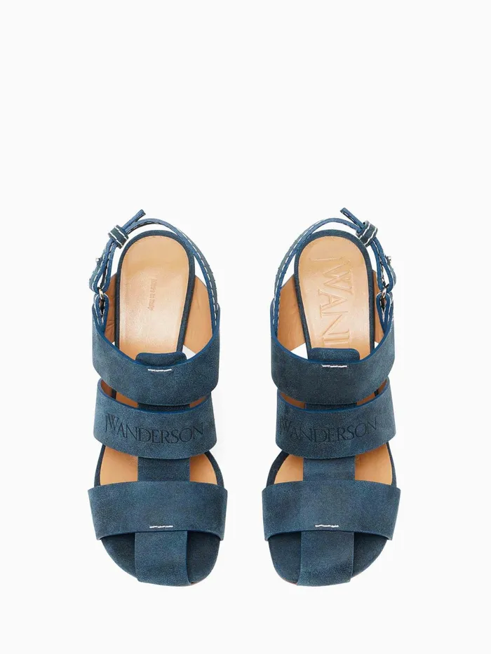 Women Heels JW Anderson SUEDE HEELED FISHERMAN SANDALS Blue Women Heels JW Anderson SUEDE HEELED FISHERMAN SANDALS Blue