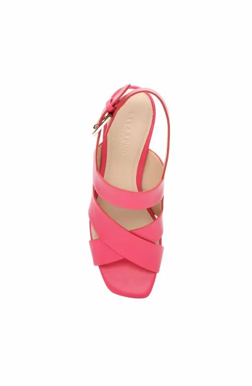 Women Heels Liverpool Los Angeles Paramount Cross Strap Heel Pink Punch
