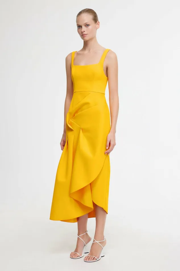 Women HEWTON MIDI DRESS Marigold Acler Sale