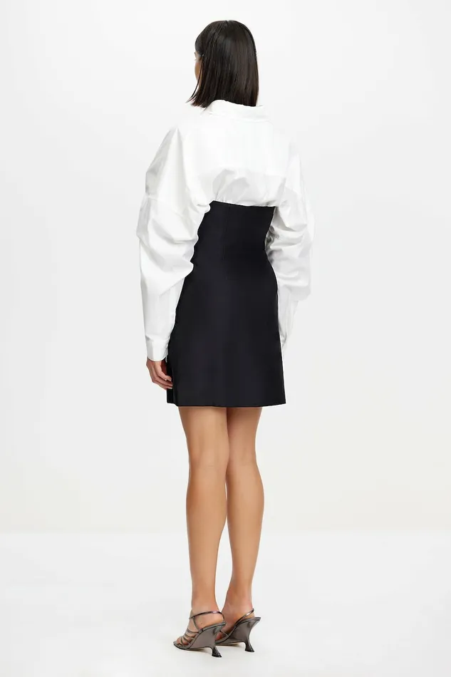 Women HINKSFORD MINI DRESS Black With Ivory Acler Black Dresses