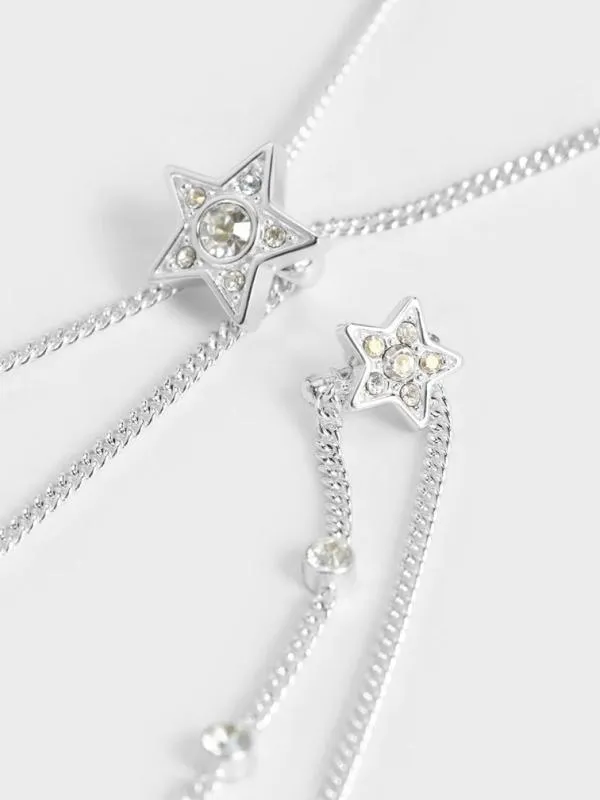 Women Horoscope Crystal Star DoubleChain Necklace 8211 Silver CHARLES and KEITH Necklaces Women Horoscope Crystal Star DoubleChain Necklace 8211 Silver CHARLES and KEITH Necklaces