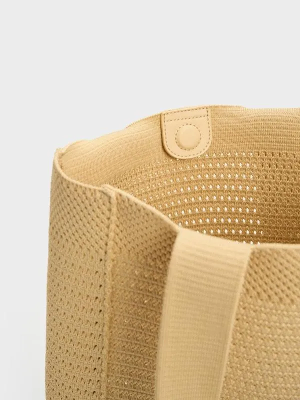Women Ida Knitted Tote Bag 8211 Beige CHARLES and KEITH Slouchy Bags