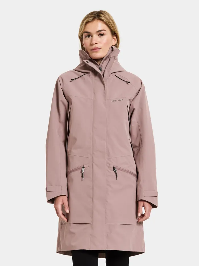 Women Ilma Parka Oyster Lilac Didriksons Spring Jackets