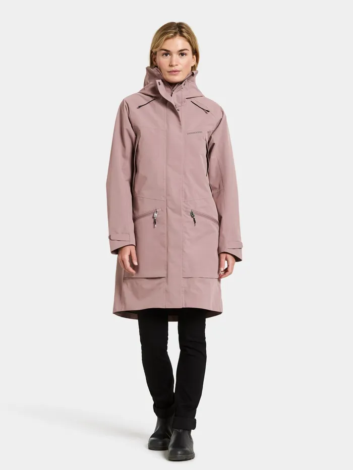 Women Ilma Parka Oyster Lilac Didriksons Spring Jackets