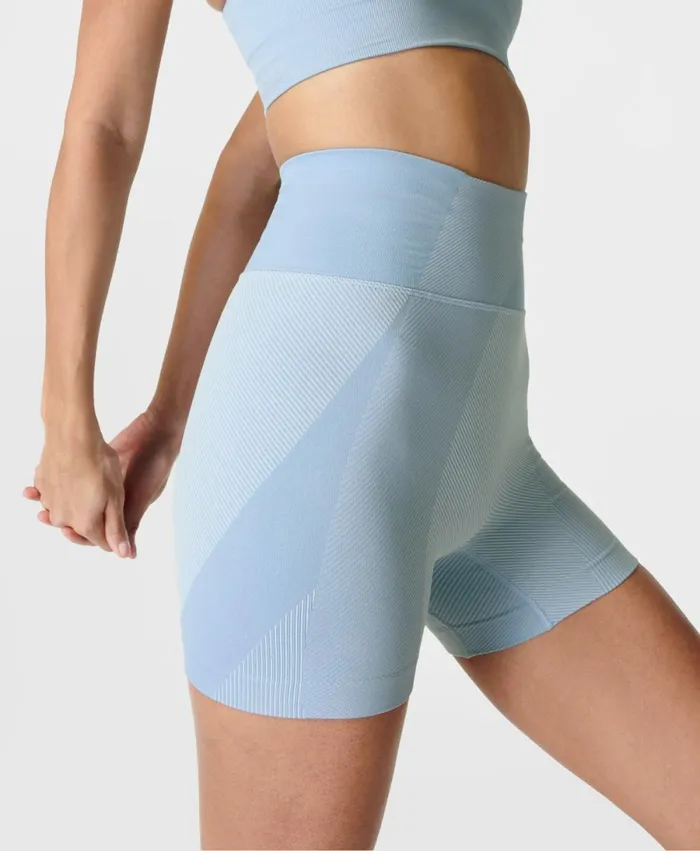 Women Infinite Seamless Gym Shorts Aluminium Blue Sweaty Betty Shorts Skirts