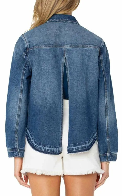 Women Jackets Liverpool Los Angeles Shirt Jacket With Slit East Topanga