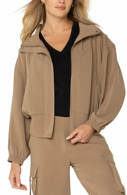 Women Jackets Liverpool Los Angeles Zip Up Dolman Jacket Palo Santo