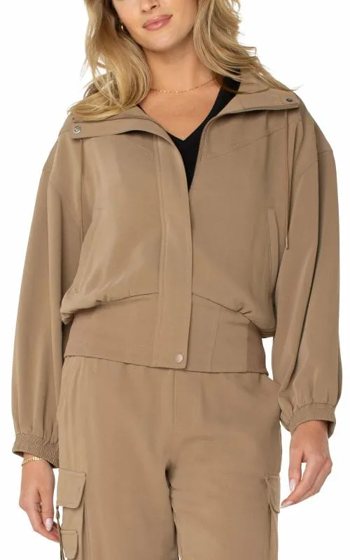 Women Jackets Liverpool Los Angeles Zip Up Dolman Jacket Palo Santo
