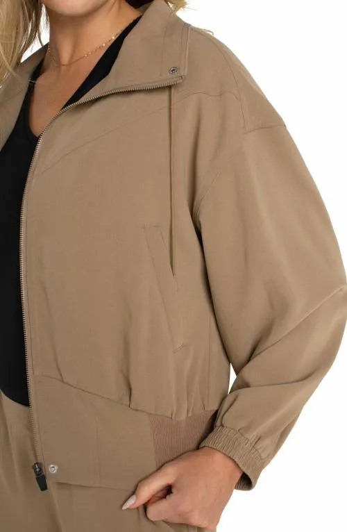 Women Jackets Liverpool Los Angeles Zip Up Dolman Jacket Palo Santo
