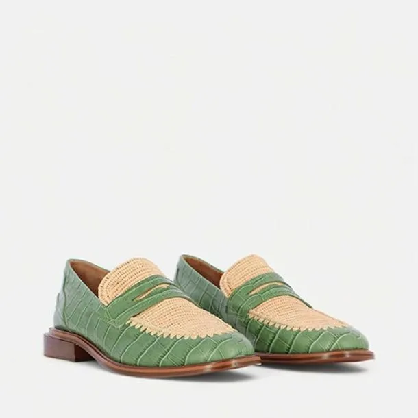 Women JAMBO Crocodile Effect Clergerie Loafers and Moccasins