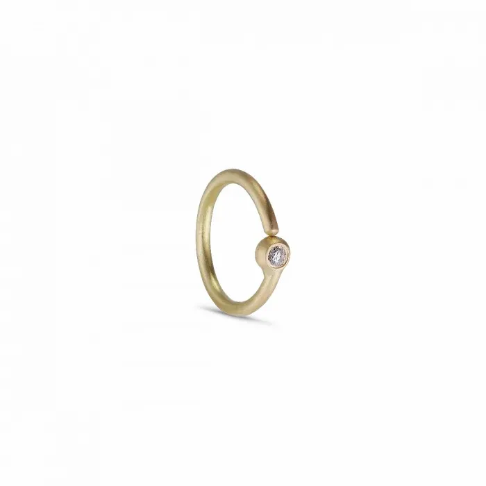 Women Jane Knig 14 Karat Vridrering I 14 Karat Guld Med 1 X 001ct Brill
