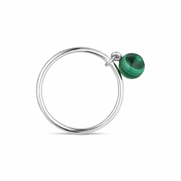 Women Jane Knig Silver Rings Bermuda Malachite Ring