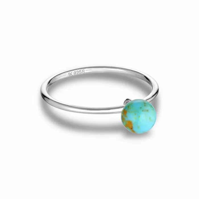 Women Jane Knig Silver Rings Bermuda Turquoise Ring