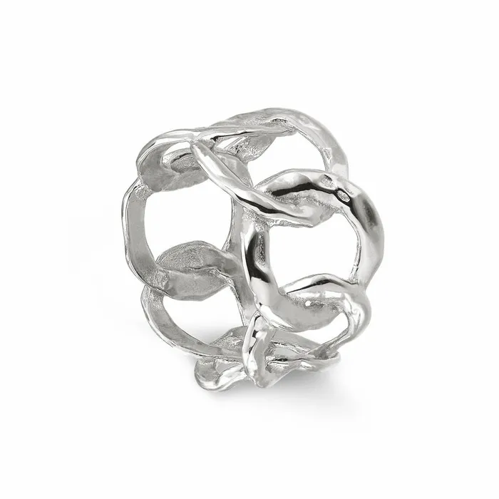 Women Jane Knig Silver Rings Big Space Link Ring
