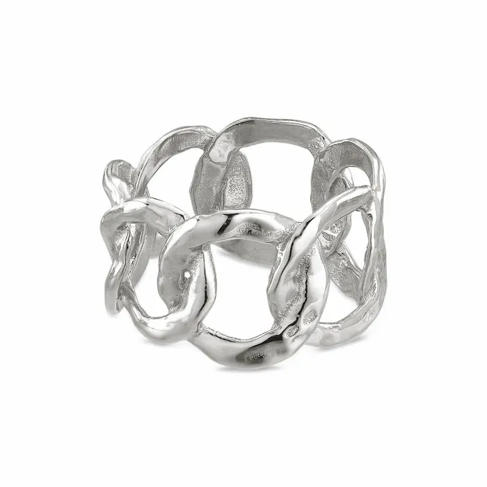 Women Jane Knig Silver Rings Big Space Link Ring