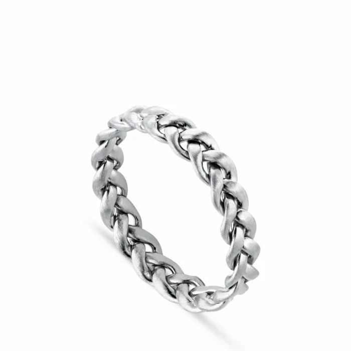 Women Jane Knig Silver Rings Medium Braided Ring