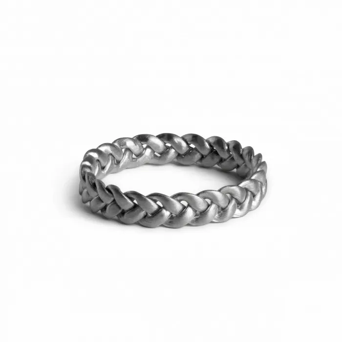 Women Jane Knig Silver Rings Medium Braided Ring Women Jane Knig Silver Rings Medium Braided Ring