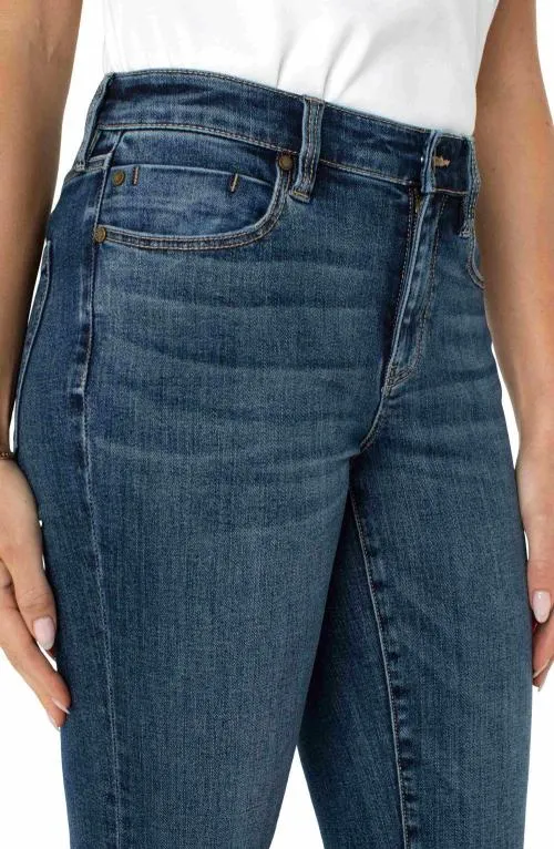 Women Jeans Liverpool Los Angeles Hannah Crop Flare Bolsa Chica