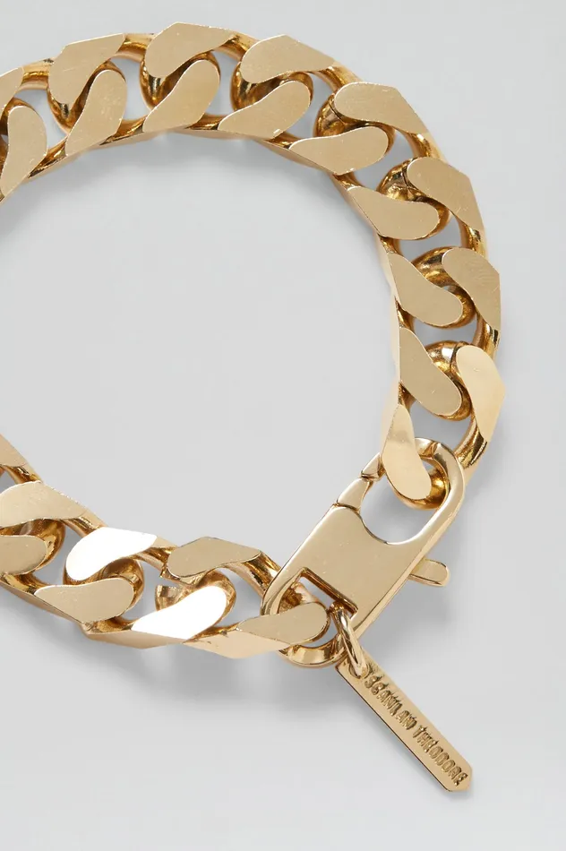 Women Jewelry Scanlan Theodore CHUNKY FLAT CHAIN BRACELET LIGHTGOLD