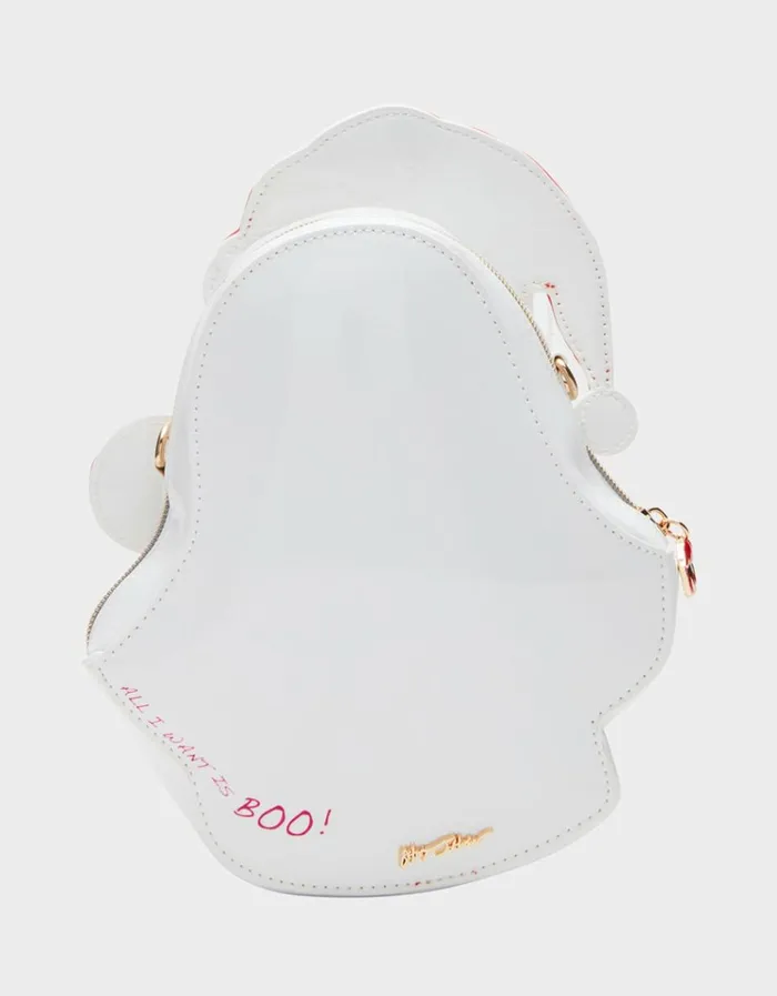 Women KITSCH ALL I WANT IS BOO CROSSBODY WHITE Betsey Johnson Women KITSCH ALL I WANT IS BOO CROSSBODY WHITE Betsey Johnson