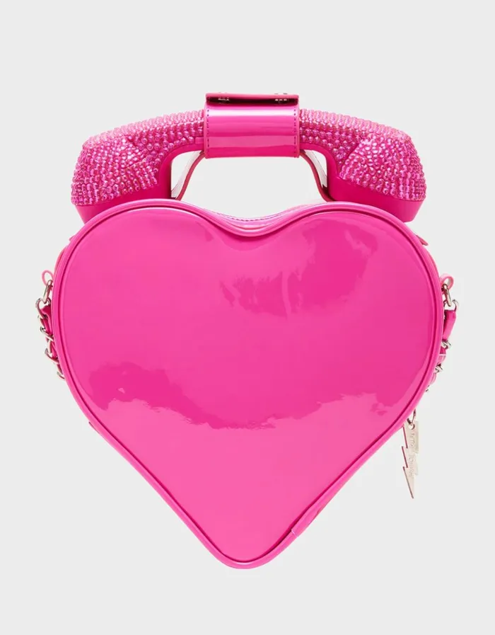 Women KITSCH PHONE TAG CROSSBODY PINK Betsey Johnson Women KITSCH PHONE TAG CROSSBODY PINK Betsey Johnson