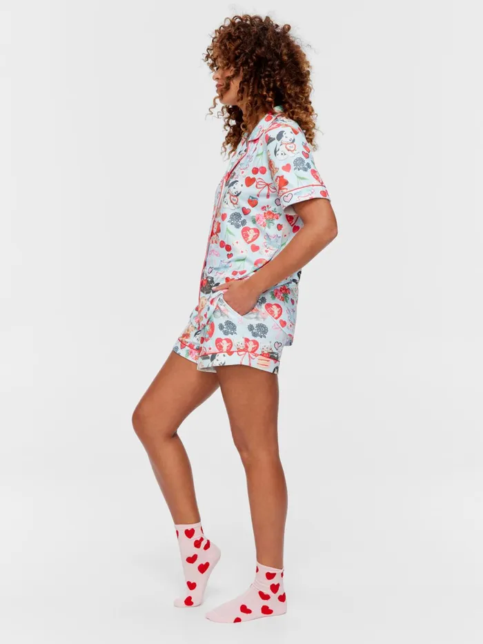 Women Kitsch Plush Shortie Pj Set Multi Peter Alexander Sets and Onesies