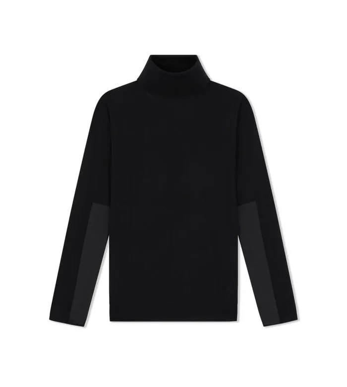 Women Knitwear Tom Ford Fine Cashmere Silk and Silk Turtleneck Knit Black