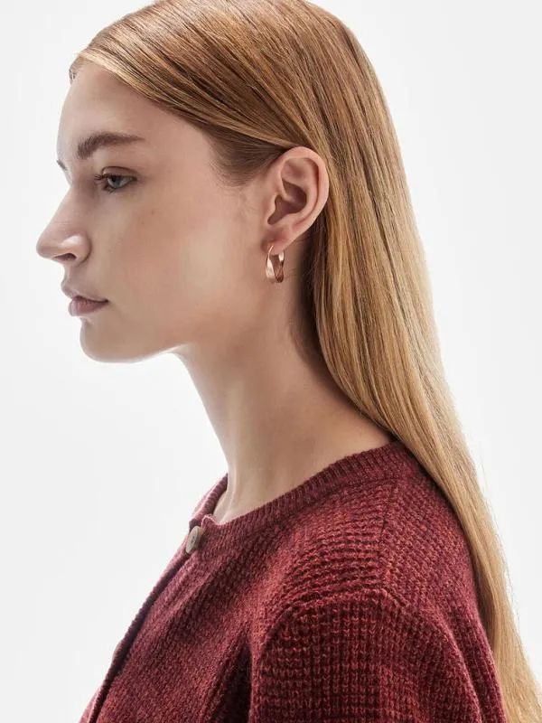 Women Lena Twist Hoop Earrings 8211 Rose Gold CHARLES and KEITH Earrings Women Lena Twist Hoop Earrings 8211 Rose Gold CHARLES and KEITH Earrings