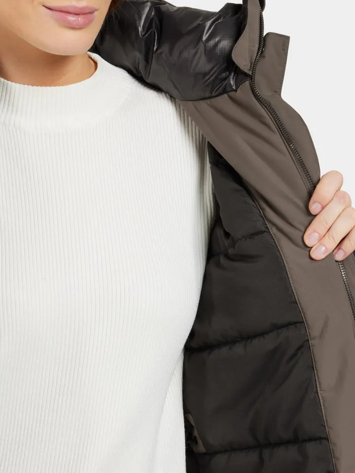 Women Leya Parka Long Mocha Brown Didriksons Autumn Jackets