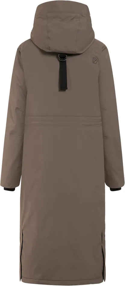 Women Leya Parka Long Mocha Brown Didriksons Autumn Jackets