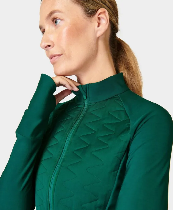 Women Light Speed Running Jacket Retro Green Sweaty Betty Coats and Jackets