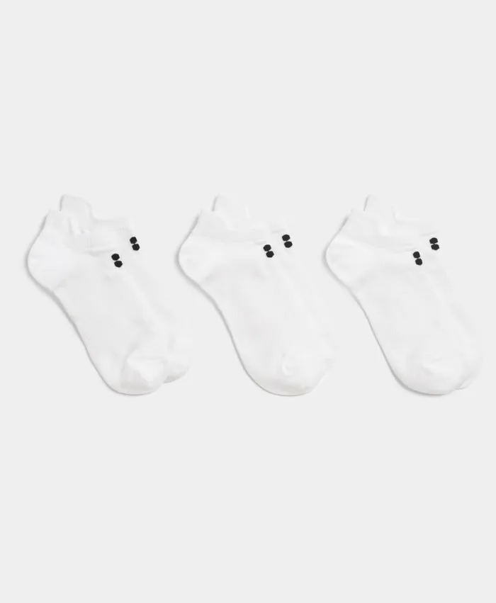 Women Lightweight Trainer Socks 3 Pack White Sweaty Betty Underwear