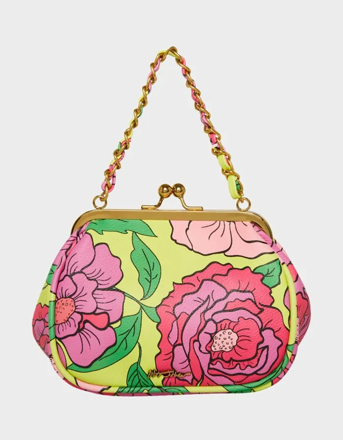 Women LIL039 NUGGET KISS LOCK BAG FLORAL Floral Betsey Johnson Women LIL039 NUGGET KISS LOCK BAG FLORAL Floral Betsey Johnson