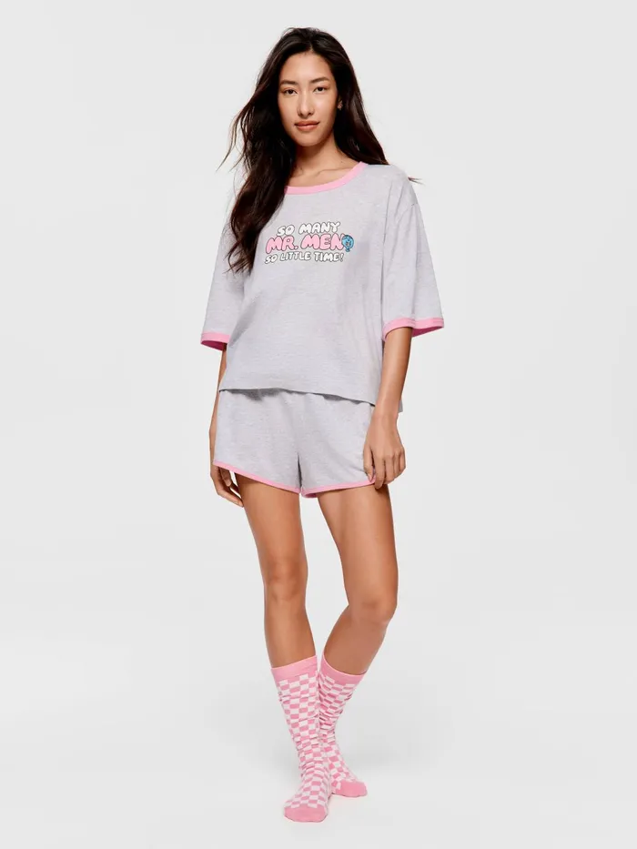 Women Little Miss So Many Men Oversized Tee Grey Marle Peter Alexander Tops