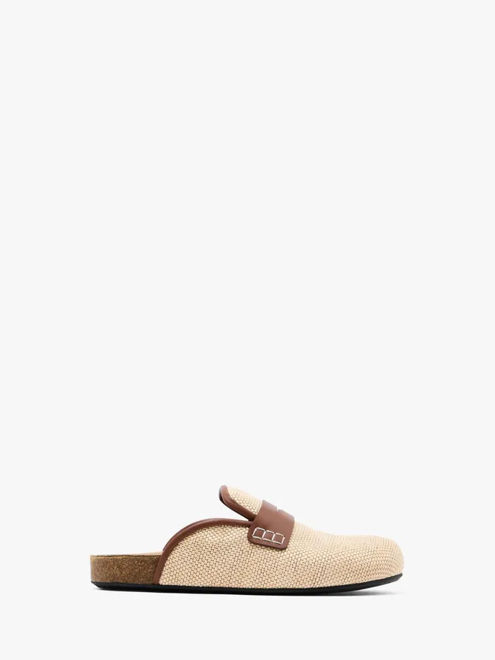 Women Loafers JW Anderson CANVAS LOAFER MULES Natural