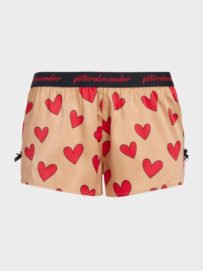 Women Love You Satin French Knicker Multi Peter Alexander Shorts