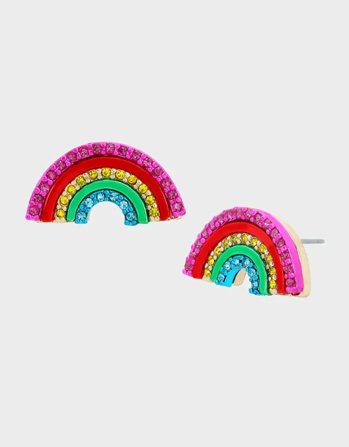 Women LUCKING OUT RAINBOW STUDS RAINBOW Betsey Johnson