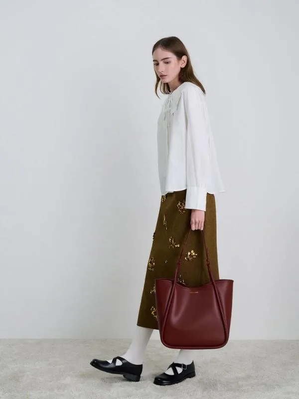 Women Lyla Tubular Slouchy Tote Bag 8211 Mulberry Plum CHARLES and KEITH Slouchy Bags Women Lyla Tubular Slouchy Tote Bag 8211 Mulberry Plum CHARLES and KEITH Slouchy Bags