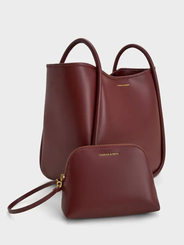 Women Lyla Tubular Slouchy Tote Bag 8211 Mulberry Plum CHARLES and KEITH Slouchy Bags Women Lyla Tubular Slouchy Tote Bag 8211 Mulberry Plum CHARLES and KEITH Slouchy Bags